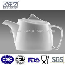 White restaurant used fine bone china ceramic teapot